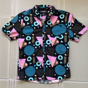 Massive Brand Button Down 80s Retro Shirt Men Medium Excellent Condition